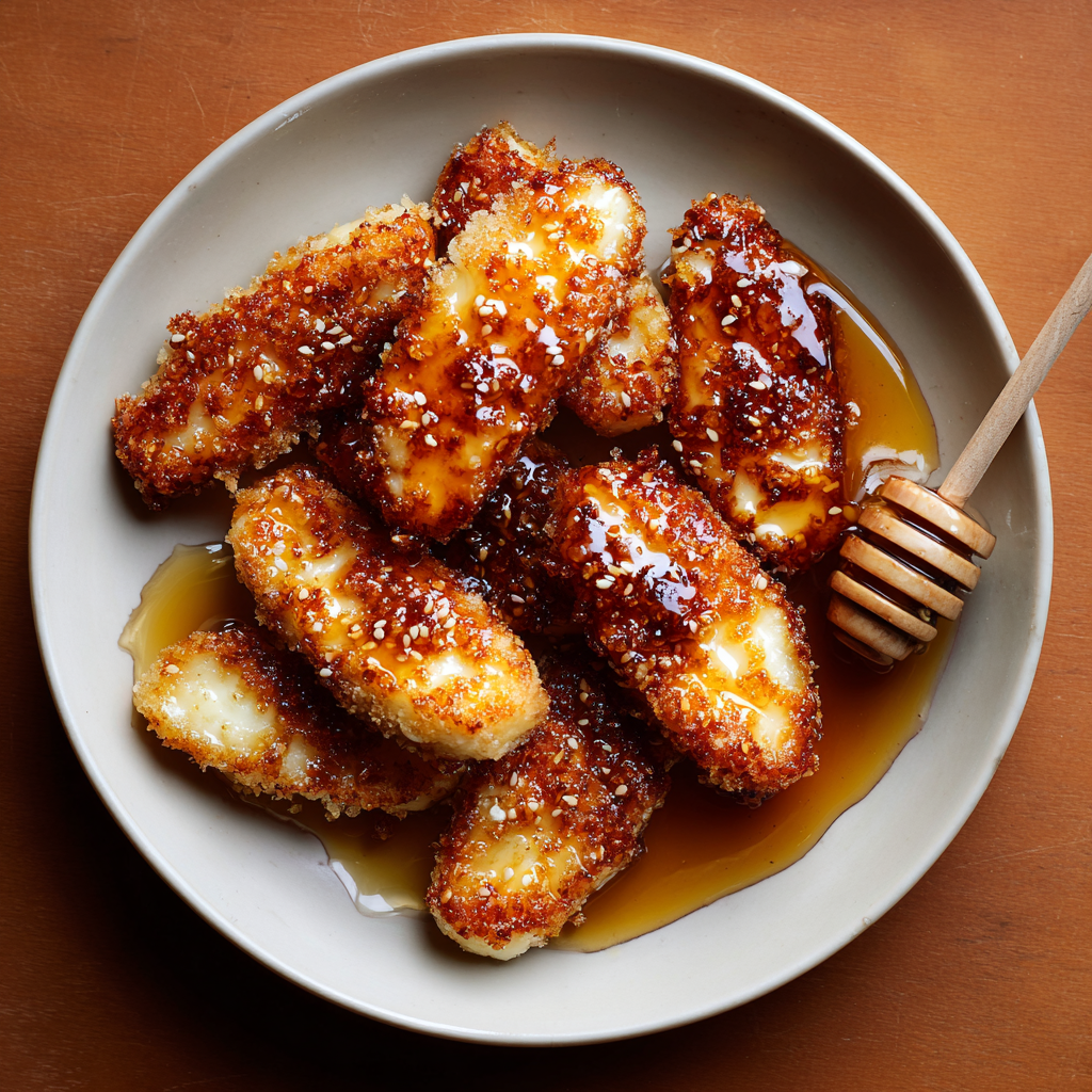 Halloumis enrobés de miel infusé